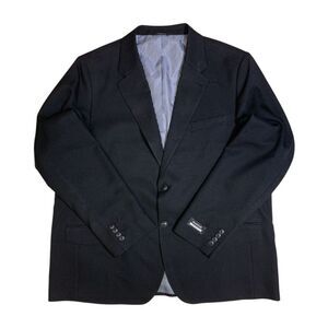 Haggar Men's Stretch Gabardine Tailored Fit Travel Blazer - Black